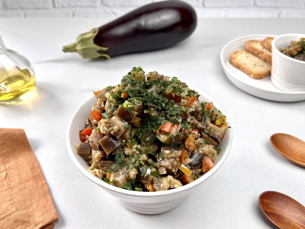 Antepasto de berinjela light