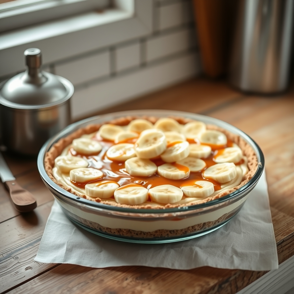 Etapa de preparo: Banoffee fit