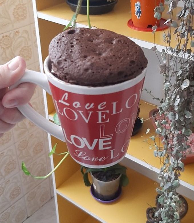 Bolo de caneca saudável sem açúcar