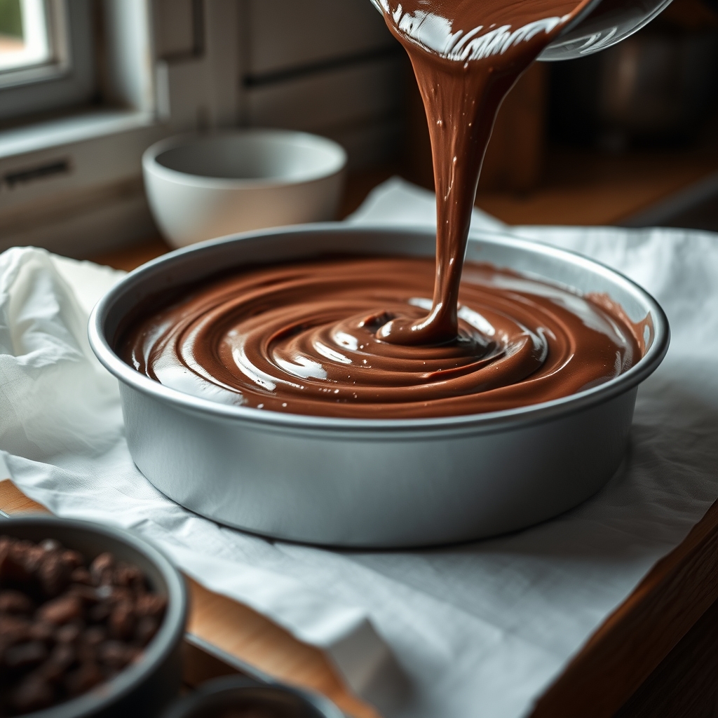 Etapa de preparo: Bolo de chocolate diet sem açúcar