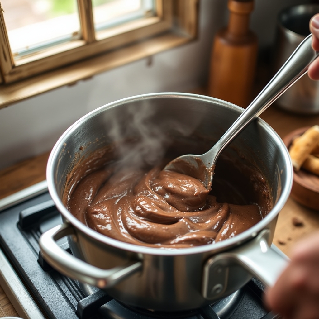 Etapa de preparo: Brigadeiro fitness sem leite condensado