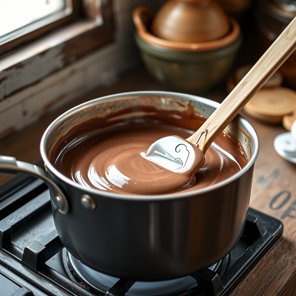 Etapa de preparo: Brigadeiro low carb
