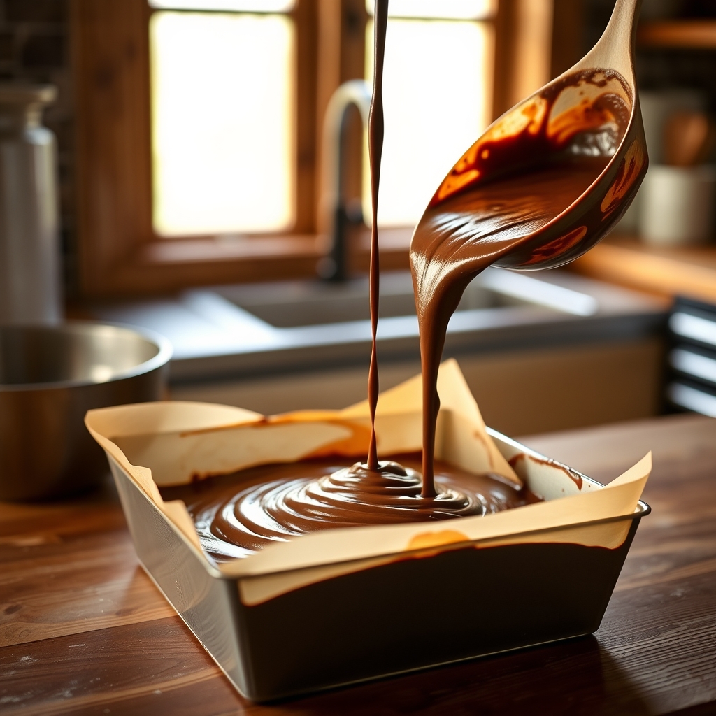 Etapa de preparo: Brownie de chocolate sem açúcar