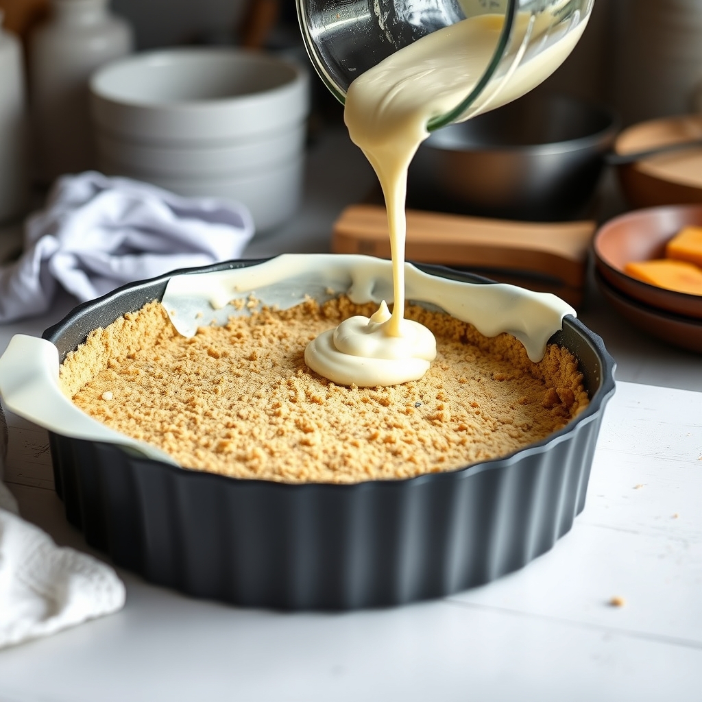 Etapa de preparo: Cheesecake fit de frutas vermelhas
