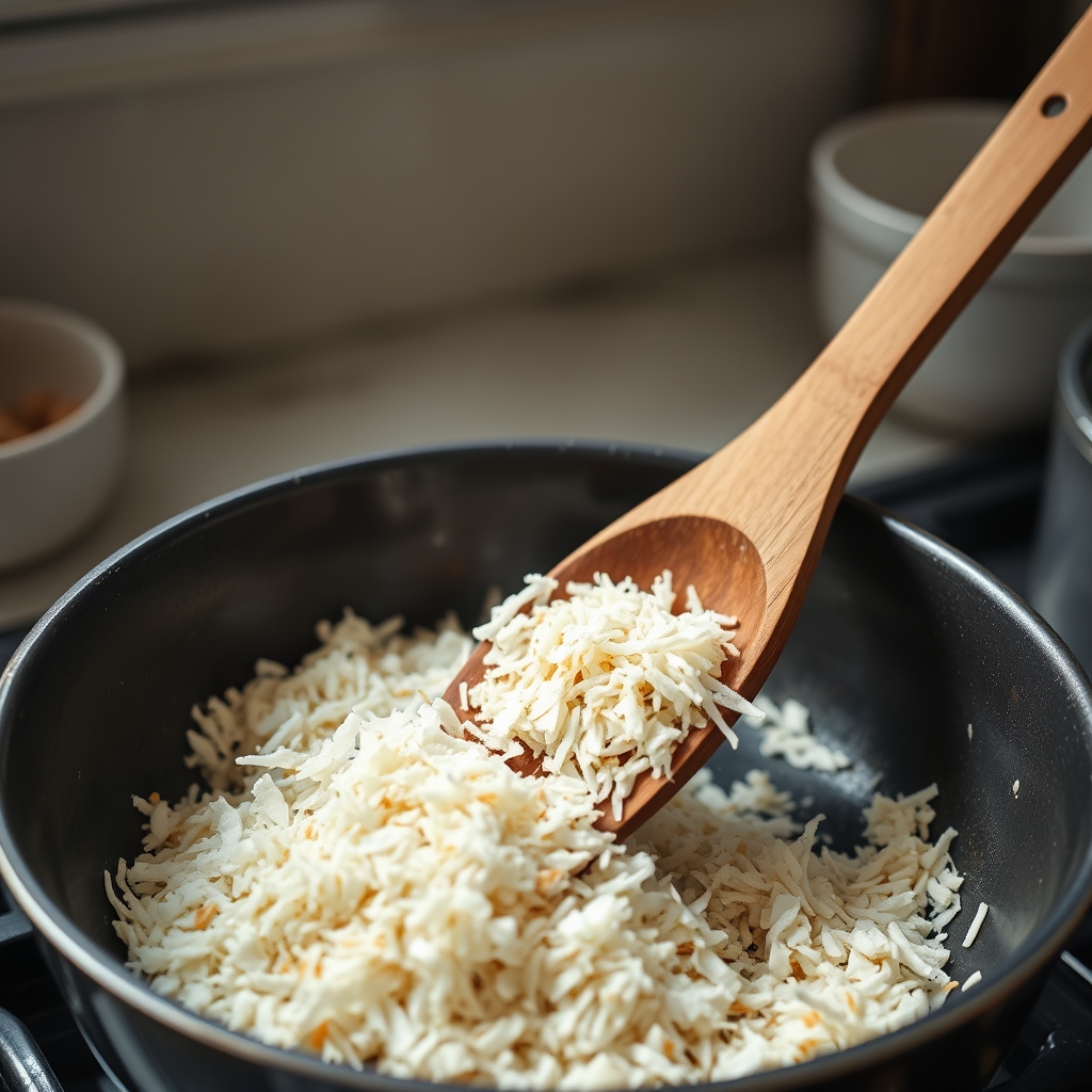 Etapa de preparo: Cocada cremosa sem açúcar