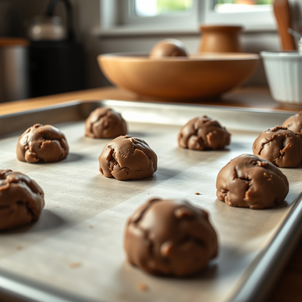 Etapa de preparo: Cookie de cacau sem açúcar