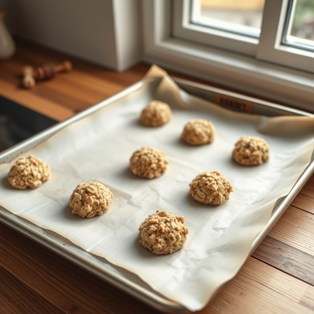 Etapa de preparo: Cookies de aveia sem açúcar