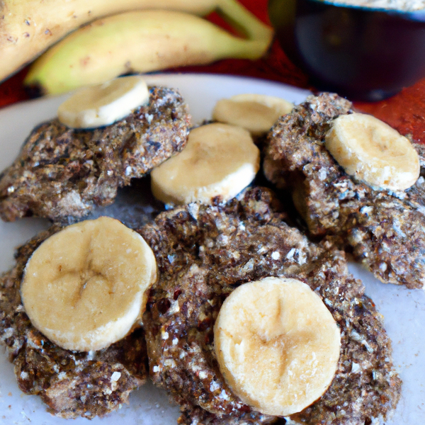Cookies de banana e aveia com cacau
