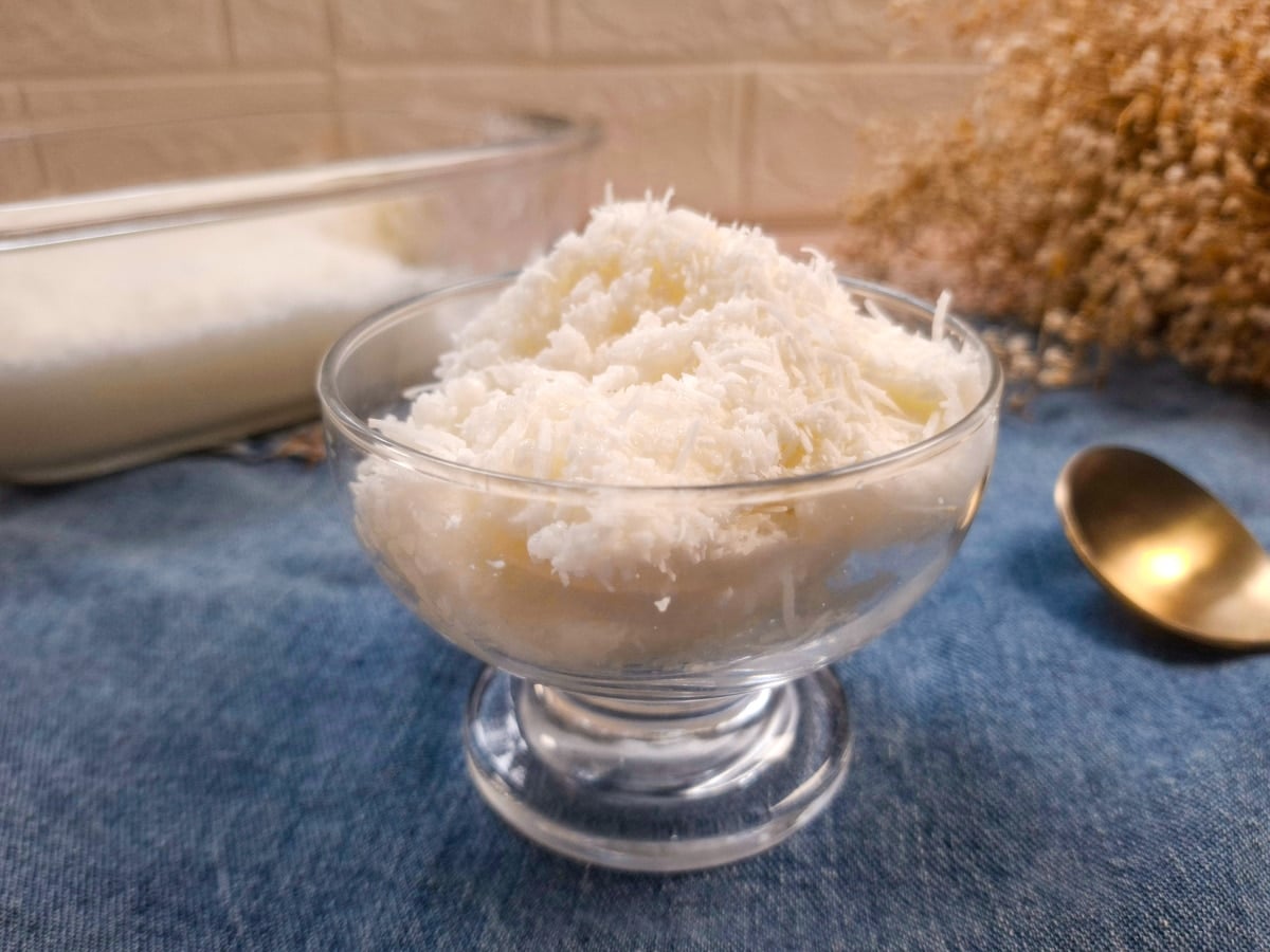 Cuscuz de tapioca doce sem açúcar