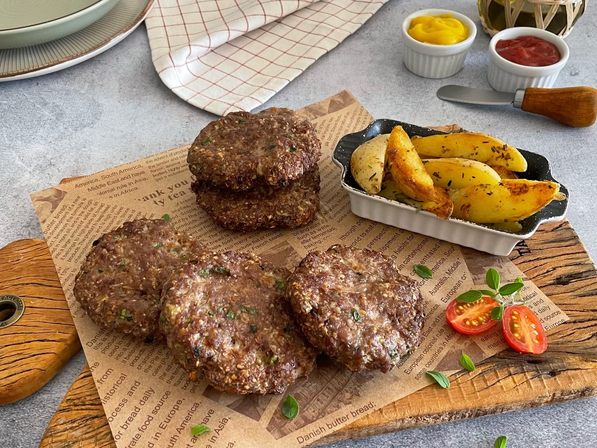 Hambúrguer caseiro fit