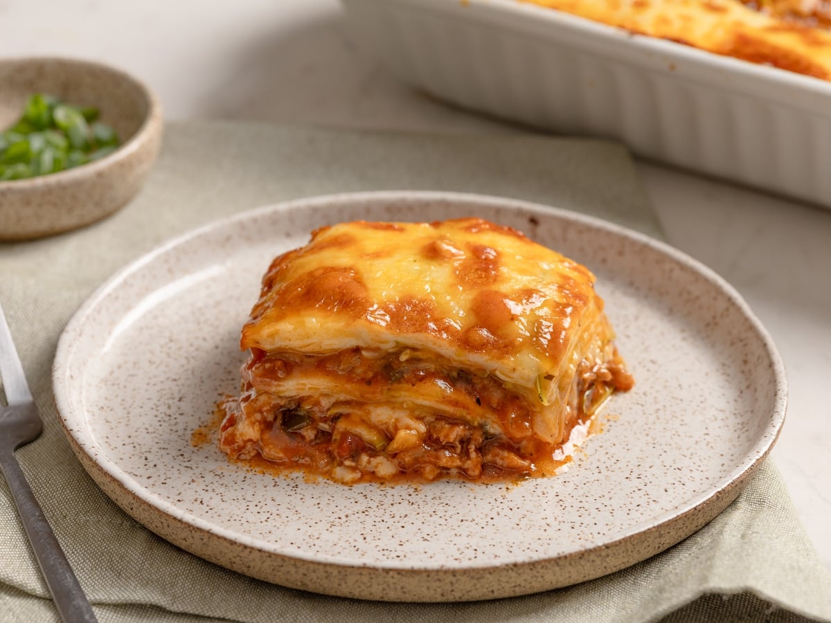 Lasanha de abobrinha low carb