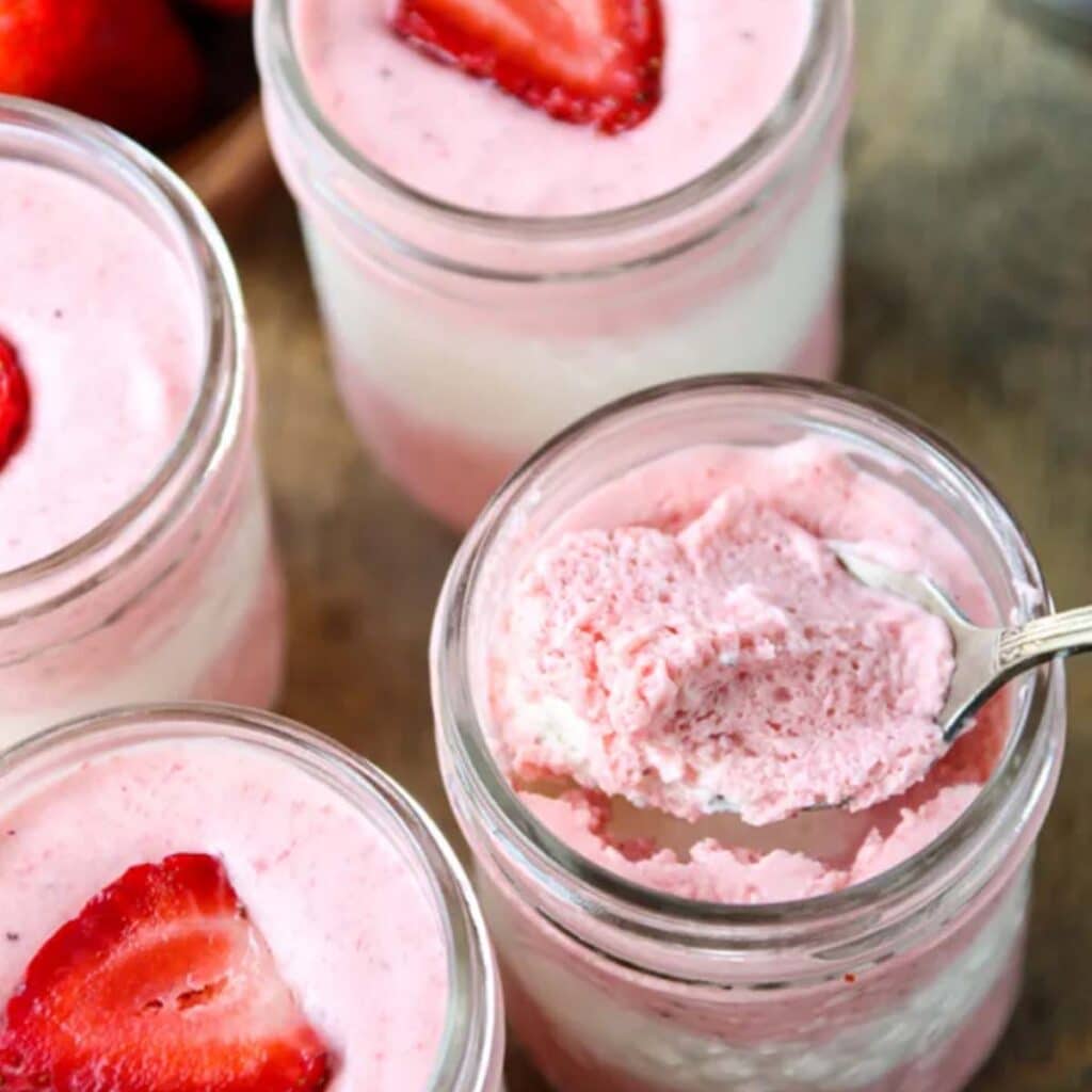 Mousse de morango fit