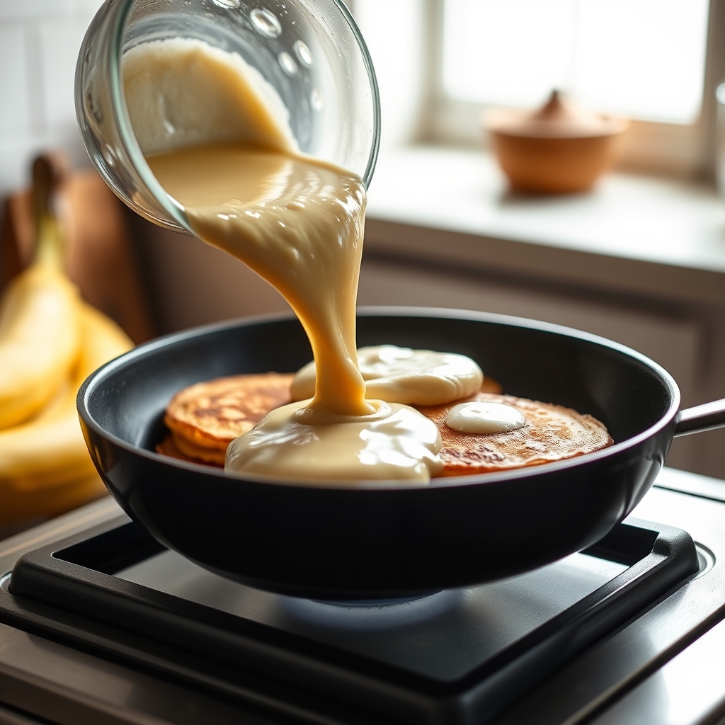 Etapa de preparo: Panqueca proteica de banana e whey