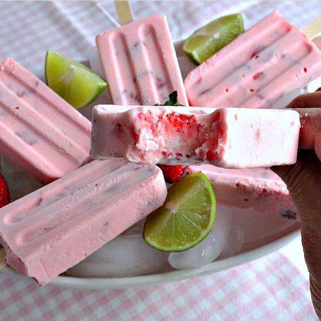 Picolé light de morango
