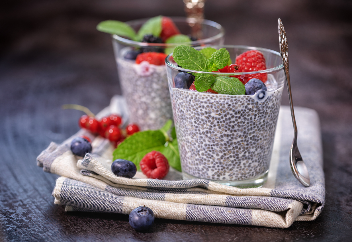 Pudim de chia fit